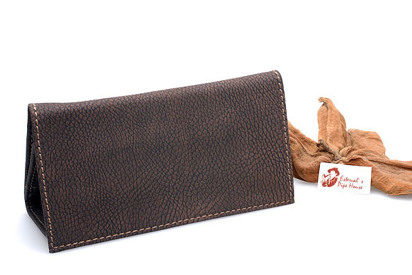 Tobacco Pouch Genuine Leather brown "Washout"